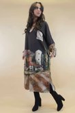 Ezra T Shirt Midi Dress Tuscan Coffee Bean  /14=